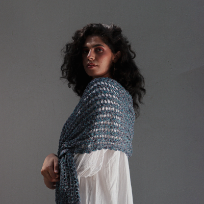 Mix Blue Cotton Stole