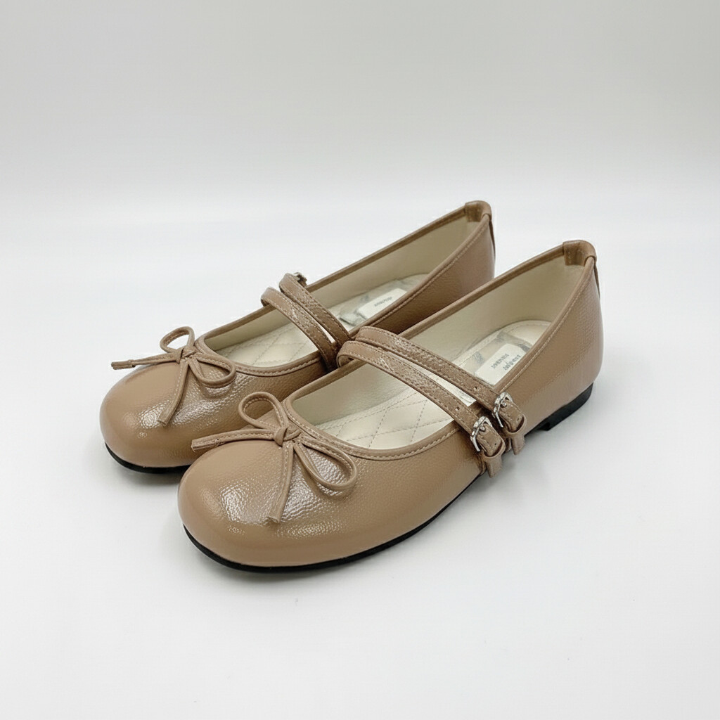 Dainty Bow Square Toe Satin Double Strap Mary Jane Shoes Stylish